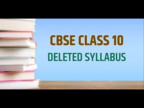class 10 cbse syllabus 2020